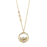 Antique 18 Necklace Yellow Necklace - Moritz Glik Ready to Ship Yellow Rose Cut diamonds