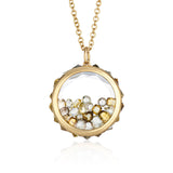 Antique 18 Necklace Yellow Necklace - Moritz Glik Ready to Ship Yellow Rose Cut diamonds