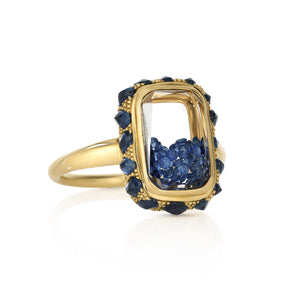 Antique Ring Petite Blue Rings - Moritz Glik sapphires diamonds