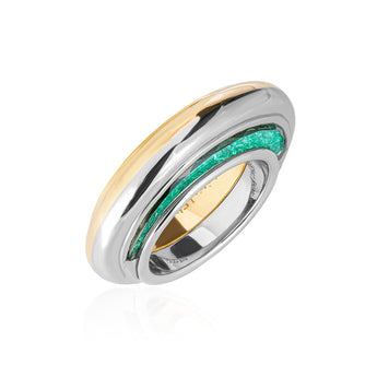 Artemis Ring Duo Emerald Rings - Moritz Glik emeralds
