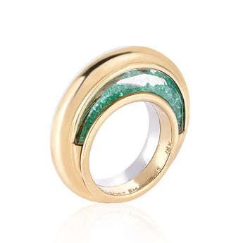 Artemis Ring Duo Emerald Rings - Moritz Glik emeralds
