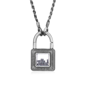 Cadeado Necklace Men's - Moritz Glik black diamond