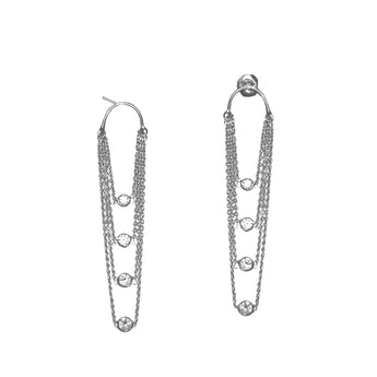 Chandelier Chain Drop Earrings - Moritz Glik diamonds