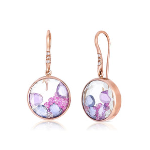 Core 15 Pink & Purple Earrings Earrings - Moritz Glik rubies Ready to Ship