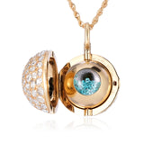 Disco Ball Locket Necklace Necklace - Moritz Glik diamonds Paraíba Tourmaline black diamond