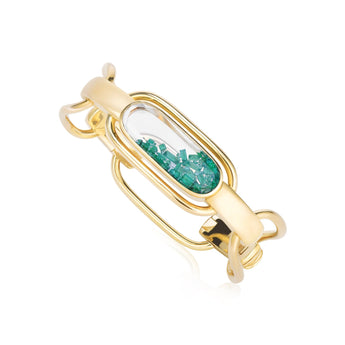 Elo Shaker Bangle Lite Emerald Bracelets - Moritz Glik emeralds Ready to Ship Elos