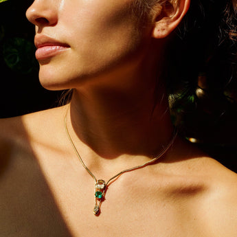 Ita Y Necklace Necklaces - Moritz Glik diamonds emeralds Collector's Edition