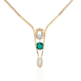 Ita Y Necklace Necklaces - Moritz Glik diamonds emeralds Collector's Edition