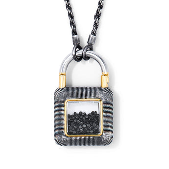 Men's Cadeado Necklace Max Men's - Moritz Glik Elos excluded black diamond