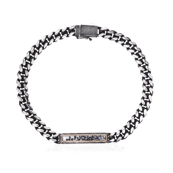 Men's Curb Chain Bracelet Men's - Moritz Glik excluded Men's black diamond