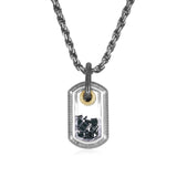 Men's Dog Tag Small Necklace - Moritz Glik black diamond
