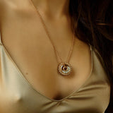 Mola 18 Half - Pave Necklace Necklaces - Moritz Glik Ready to Ship diamonds