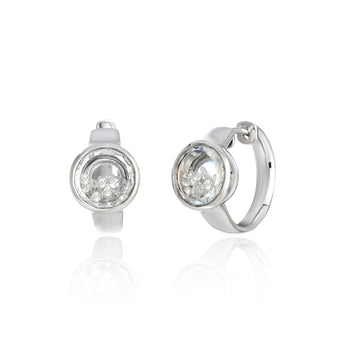 Neue Circle Huggie Earrings Earrings - Moritz Glik Ready to Ship diamonds