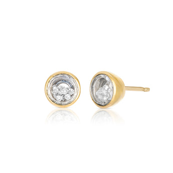 Neue Circle Stud Earrings Earrings - Moritz Glik Ready to Ship diamonds