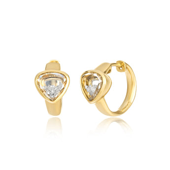 Neue Heart - ish Huggie Earrings Earrings - Moritz Glik Ready to Ship diamonds