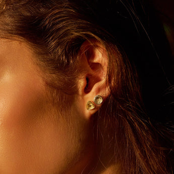 Neue Heart - ish Stud Earrings Earrings - Moritz Glik Ready to Ship diamonds