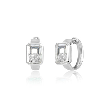 Neue Step - Cut Huggie Earrings Earrings - Moritz Glik Ready to Ship diamonds