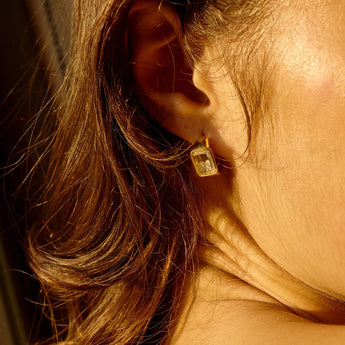 Neue Step - Cut Huggie Earrings Earrings - Moritz Glik Ready to Ship diamonds