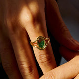 Cascavel Oval Ring Petite Emerald product_description_first_two_sentences - shop_name