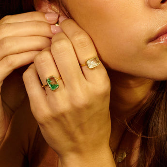 Ten Fourteen Petite East - West Ring - Moritz Glik Ready to Ship diamonds