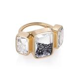 Ten Fourteen Triple Stack Ring - Moritz Glik diamonds Ready to Ship black diamond