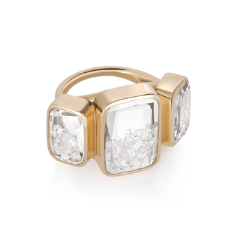 Ten Fourteen Triple Stack Rings - Moritz Glik diamonds Ready to Ship black diamond
