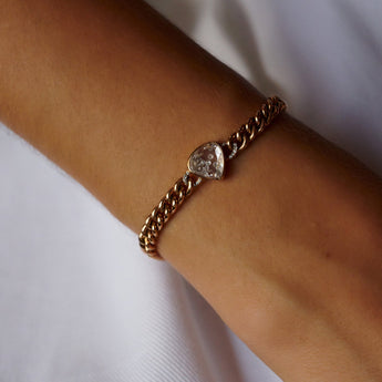 Unidinho Heart - ish Bracelet Bracelets - Moritz Glik Ready to Ship diamonds