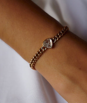 Unidinho Heart - ish Bracelet Bracelets - Moritz Glik Ready to Ship diamonds