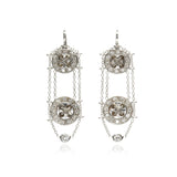 18k White Gold Snake Knot Earrings With Diamonds Earrings - Moritz Glik diamonds Ready to Ship Archived