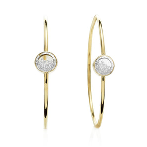 Aro 50 Diamond Hoops Earrings - Moritz Glik diamonds fall edit Apura