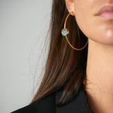 Aro 50 Emerald Hoops Earrings - Moritz Glik emeralds Hoops Apura