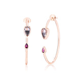 Cava Hoop Earrings Black & Ruby Earrings - Moritz Glik Circo fall edit black diamond