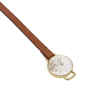 Champagne Leather Bracelet Bracelets - Moritz Glik Leather diamonds