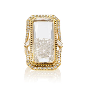 Cocktail Shaker Ring Rings - Moritz Glik Core diamonds Cocktail Ring
