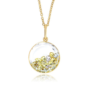 Core 18 Yellow Pendant Necklaces - Moritz Glik diamonds Kaleidoscope Colors Core
