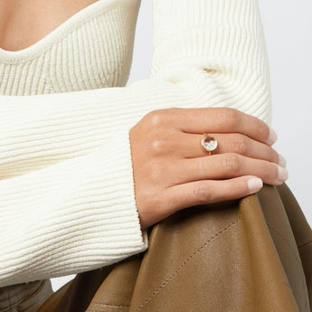 Core Diamond Shaker Ring - Round Rings - Moritz Glik Core diamonds Alternative Bridal