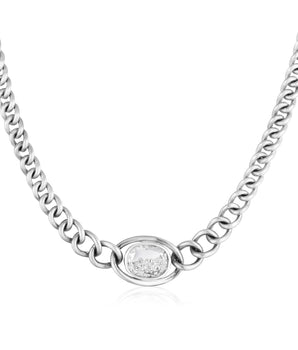 Cravo Curb Chain Necklace Necklaces - Moritz Glik diamonds Elos Circo