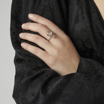 Diamond Eternity Shaker Ring Rings - Moritz Glik Core diamonds Alternative Bridal