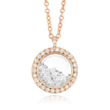 Diamond Halo Pendant Necklaces - Moritz Glik diamonds Core