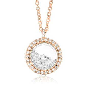 Diamond Halo Pendant Necklaces - Moritz Glik diamonds Core