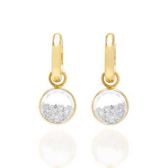 Diamond Shaker Huggies Earrings - Moritz Glik diamonds Hoops Core