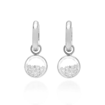 Diamond Shaker Huggies Earrings - Moritz Glik diamonds Hoops Core