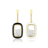 Double-Sided Enamel Earrings Earrings - Moritz Glik Enamel Muda diamonds