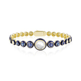 Enamel Tennis Bracelet Blue Bracelets - Moritz Glik Enamel fall edit diamonds