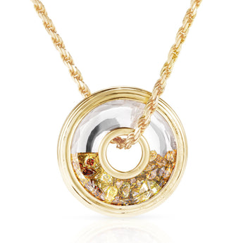 Giro 22mm Yellow Diamonds Necklace - Moritz Glik Roda Yellow Rose Cut diamonds