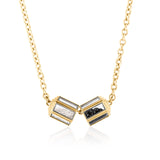 Hex Necklace Black & White Necklace - Moritz Glik diamonds black diamond