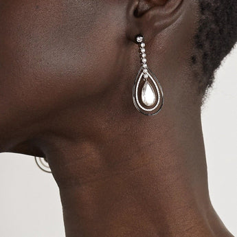 Layered Drops Earrings Earrings - Moritz Glik diamonds Enamel Apura