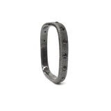 Men's Sterling Silver and Black Diamond Bangle Bracelets - Moritz Glik flash sale mixed metals Black Friday