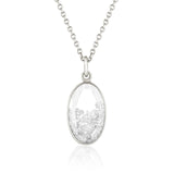 Petite Oval Diamond Shaker Pendant Necklace - Moritz Glik Ready to Ship diamonds
