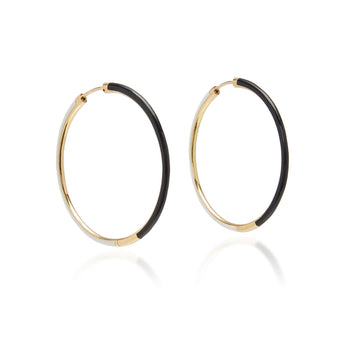 Reversible Enamel Hoops Earrings - Moritz Glik Enamel fall edit diamonds